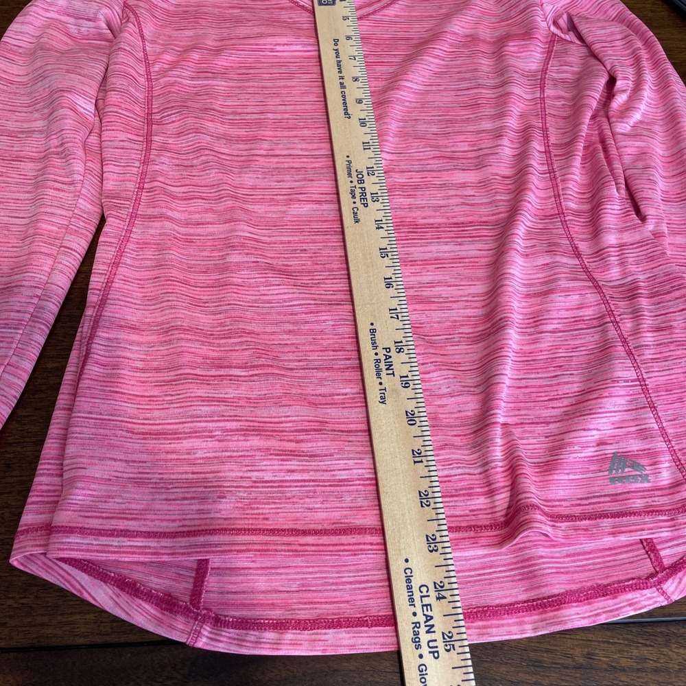 RBX Woman's Long Sleeve Athletic Shirt Size L Pink Running Workout Training Gear - Picture 9 of 10